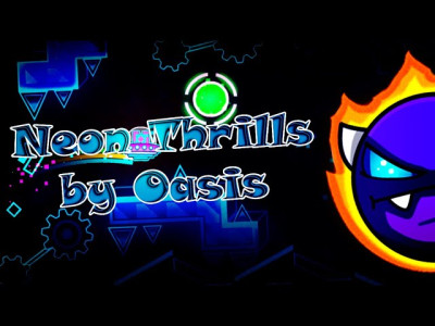 Geometry Dash Neon Thrills background
