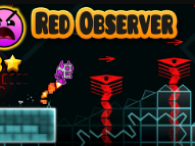 Geometry Dash Red Observer background